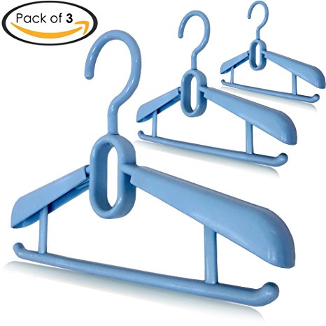 Royal Cloak Cascading Blue Baby Clothes Hangers, Great Closet Organizer & Nursery Storage for Small Spaces