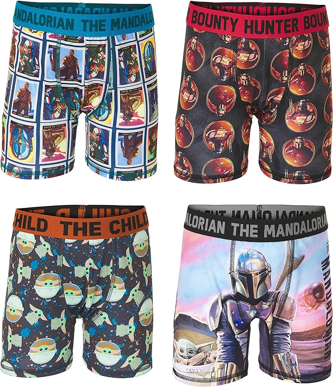 STAR WARS Boys' Baby Yoda Mandalorian Underwear Multipacks Available in Sizes 2/3t, 4t, 4, 6, 8, 10 and 12