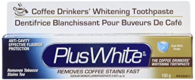 Plus White The Coffee Drinkers Whitening Toothpaste, Cool Mint Flavor, 3.5 Ounce