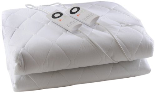 Sleepwell Dreamland Intelliheat Fast Heat Luxurious Cotton Electric Mattress Cover, White, Double Size, 190 x 137 cm