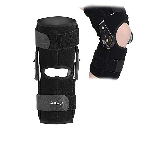 Filfeel Knee Support, Adjustable Angle Brace Wrap for Leg Injury Sprained knee ligament and Sports with FDA approved