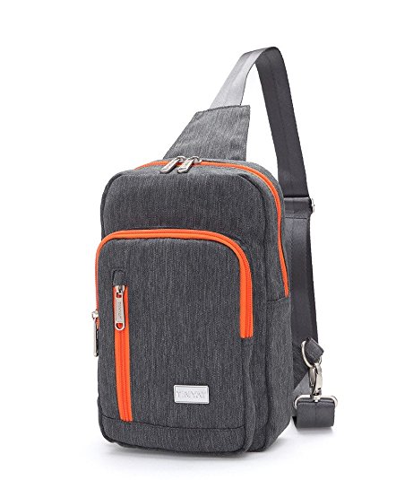 Tinyat Sling Canvas Bag Shoulder Chest Pack Casual Crossbody Travel Shoulder Bag for Women Men T601