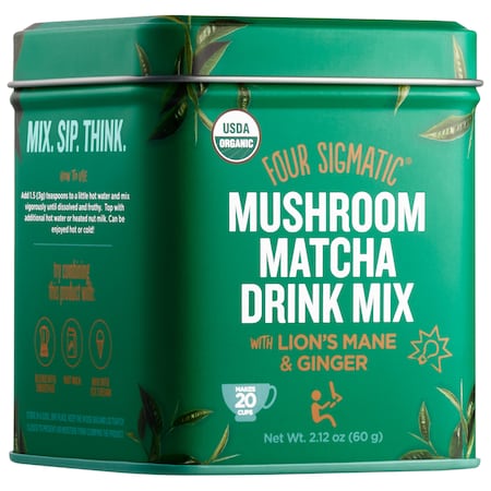 Mushroom Matcha Drink Mix with Lion's Mane & Ginger