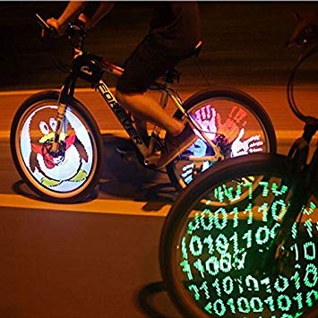 Pesp Cdycam 128 RGB LED Bicycle Spokes Lights Color Changing Programmable Waterproof Bicycle Light Spoke Wheel Light Bike Light Lamp