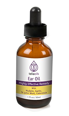 All Natural Herbal Ear Drop Oil with Mullein, garlic – Alcohol Free, 1oz/30ml