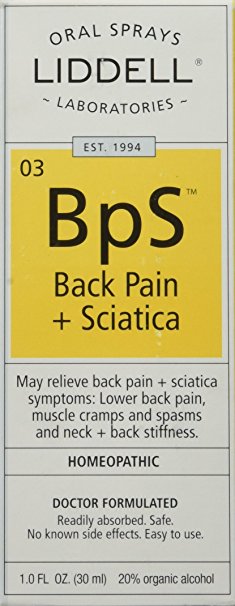 Liddell Homeopathic Back Pain Sciatica Spray, 1 Ounce