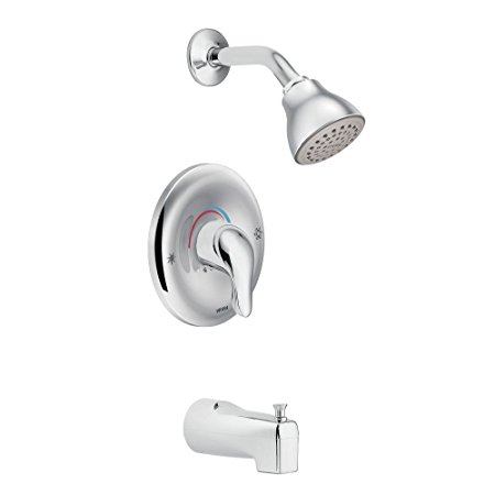 Moen L2353 Chateau Tub and Shower Faucet Set with Moen's PosiTemp Shower Valve, Chrome