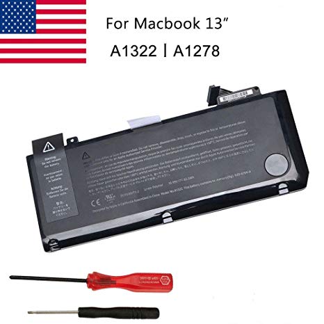 New Replacement A1322 Laptop Battery for Apple 2012 2011 2010 2009 MacBook Pro 13 inch Battery fits A1278 MB990LL/A MB991ll/A MC374ll/A MC375LL/A MC700ll/A MD101LL/A MD102LL/A
