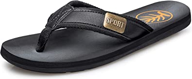 TIANYUQI Mens Flip Flops Thong Sandals Beach Casual Comfort Soft Slippers