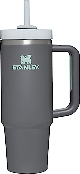 Stanley Quencher H2.0 FlowState Stainless Steel Vacuum Insulated Tumbler with Lid and Straw for Water, Iced Tea or Coffee, Smoothie and More, Charcoal, 30 oz