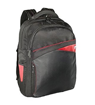 V7 Edge 17.3" Shock and Water Resistant Backpack For Dell, ASUS, HP, Acer, Toshiba, Apple MacBook, Lenovo Thinkpad laptops and notebooks - (CBD2-9N) Black / Red