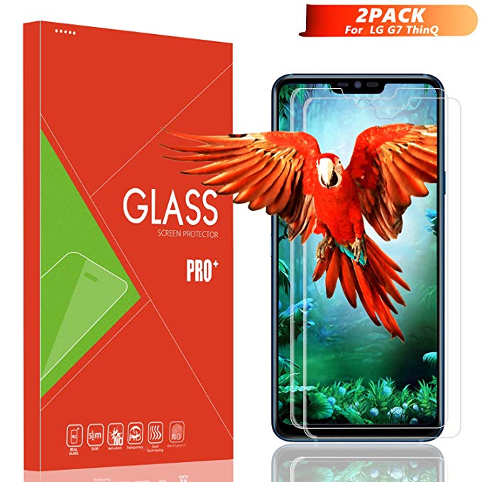 TAIKON LG G7 ThinQ Screen Protector [2 Pack], Full Coverage HD Tempered Glass Anti-Scratch Bubble-Free Screen Protector for LG G7 ThinQ