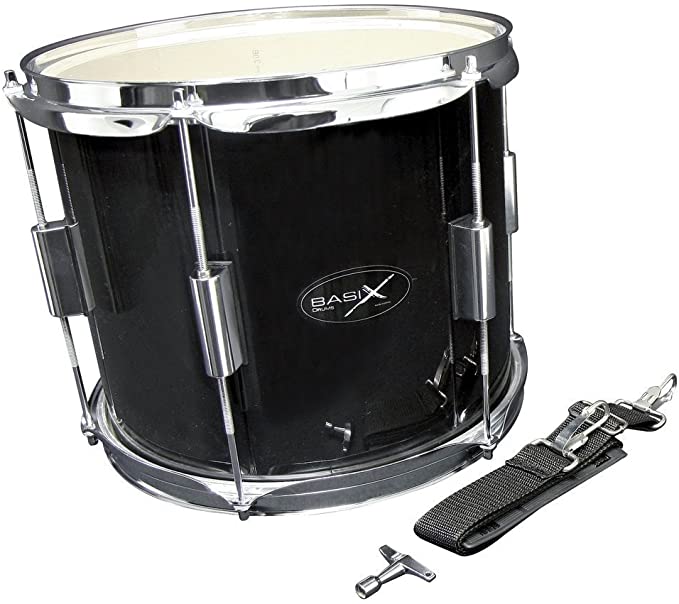 PURE GEWA Marching Drum 12 x 10 inch black with carrying strap