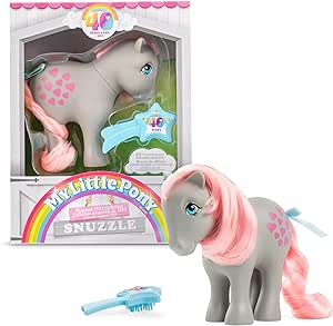 My Little Pony, 40th Anniversary 4-Inch Snuzzle, Original 1983 Collection, Long, Brushable Mane and Tail, Action Figure, Great for Kids, Toddlers, Girls, Ages 4