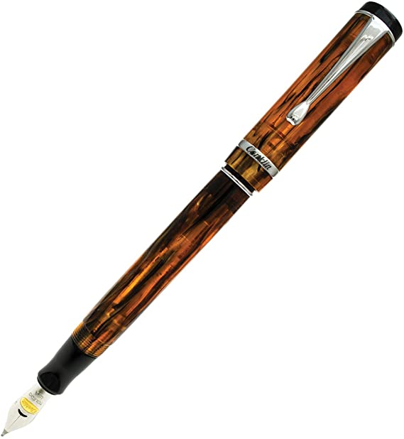 Conklin Duragraph Amber Fountain Pen, Stub Nib (CK71343)
