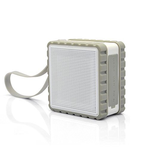 KINGEAR Fibk AJS3 Portable Bluetooth Speaker with SD Card and AUX-In Function (White)