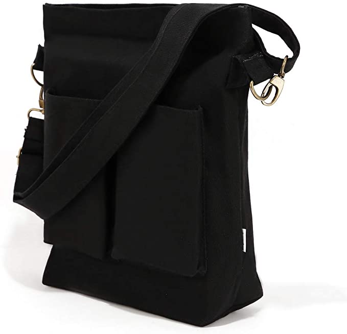 Augbunny Canvas Messenger Shoulder Bag Adjustable Strap Multi Purpose Tote