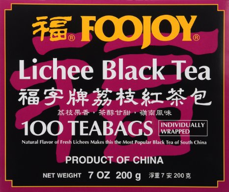 Foojoy Lichee Black Tea 100 Tea Bags - 7 Oz