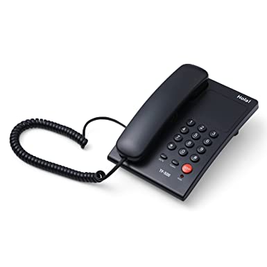Hola ! TF-500 Basic Corded Landline Phone for intercom and EPABX Desk & Wall Mountable, Mute/Pause/Flash/Redial Function (Made in India)