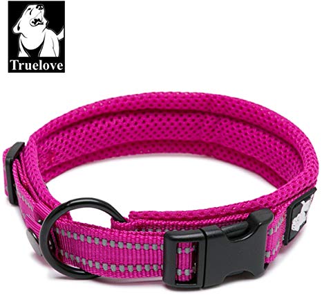 TRUE LOVE Dog Collar Reflective Premium Duraflex Buckle,High Grade Nylon Webbing No Choke Basic Collars Truelove TLC5011