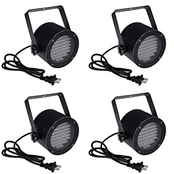 TMS 4pcs 86 RGB LED Stage Light Par Dmx-512 Lighting Laser Projector Party Club Dj