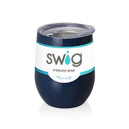 Navy Blue Swig  Wine Tumbler
