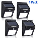 Solar LightURPOWER 8 LED Outdoor Solar PowerdWireless Waterproof Security Motion Sensor Light for Patio Deck Yard GardenDrivewayOutside Wall with 2 Modes Motion Activated Auto OnOff4 Pack