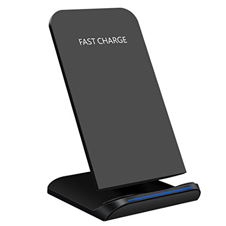 Modernway Fast Wireless Charger 2 Coils Qi Wireless Charging Stand for Samsung Galaxy S8 S8 Plus S7 S7 Edge S6 Edge Plus Note 5 and All Qi-Enabled Devices(AC Adapter Not Included)