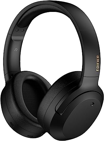 Edifier W820NB Plus Hybrid Active Noise Cancelling Headphones - LDAC Codec - Hi-Res Audio Wireless & Wired - Fast Charge - 49H Playtime - Over Ear Bluetooth V5.2 Headphones- Black