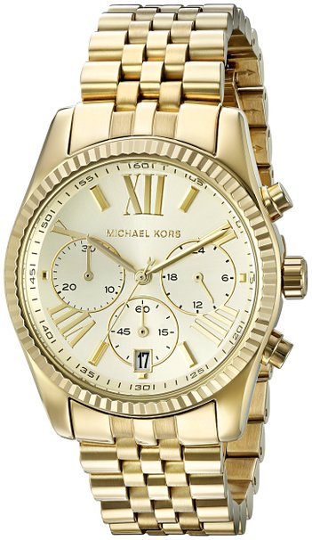 Michael Kors Women's Lexington Gold-Tone Watch MK5556