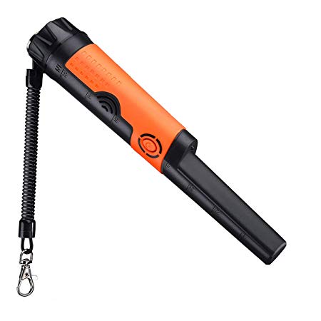 TACKLIFE Pinpointer Metal Detector Fully IP68 Waterproof with High Sensitivity, 9.8 Ft Underwater Measuring, Sound/Vibration Indication, 360° Scanning, Holster/Hanging Wire/Battery Included -MPP01