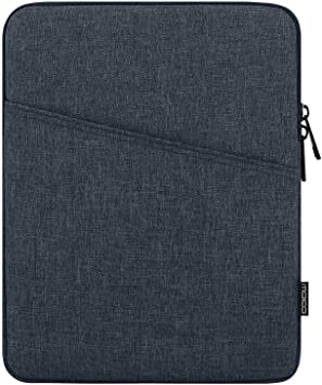 MoKo 9-11 Inch Tablet Sleeve Case Fits iPad Pro 11, iPad 8th 7th Generation 10.2, iPad Air 4 10.9, iPad Air 3 10.5, iPad 9.7, Galaxy Tab A 10.1, Tab S6/S7, Polyester Bag with Pocket, Space Gray