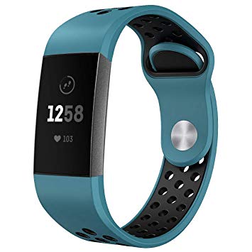 NO1seller Top Compatible Bands Replacement for Fitbit Charge 3 and SE Fitness Tracker Women Men Small Large, Soft Silicone Sport Strap with Air Holes Replacement Accessories Wristband