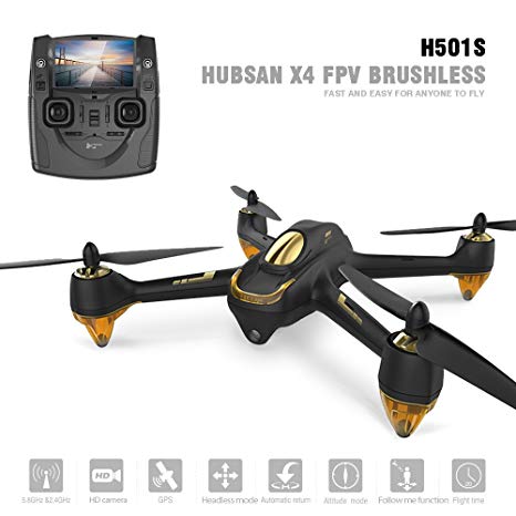 Hubsan H501S X4 Brushless Drone GPS 1080P HD Camera 5.8Ghz FPV 2.4Ghz RC Quadcopter With H901A Transmitter Black Standard Version