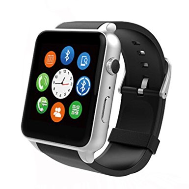 KING-WEAR GT88 Waterproof Smart Watch Phone Bluetooth V4.0 NFC Magnetic Charging (Silver/Black)