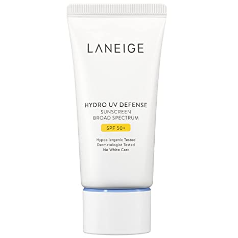 LANEIGE Hydro UV Defense SPF 50 : Lightweight, Daily, Non-Greasy, Sunscreen for UVA & UVB Protection, 1.6 fl. oz.