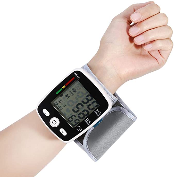 Tinffy Blood Pressure Monitor, FastDirect Digital Automatic Measure Blood Pressure Machines for Home Use, Large LCD Screen Display, Portable Blood Pressure Test Monitor with Heart Rate