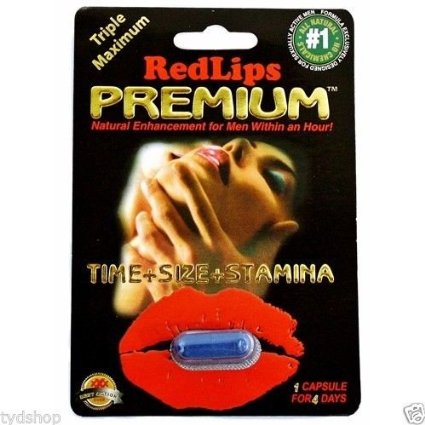 Red Lips 1250mg Premium Triple Maximum Genuine Natural Enahncement for Men 1 Pil