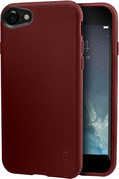 Silk iPhone 7/8 Grip Case - BASE GRIP Lightweight Protective Slim Cover - "Kung Fu Grip" - Crimson Red