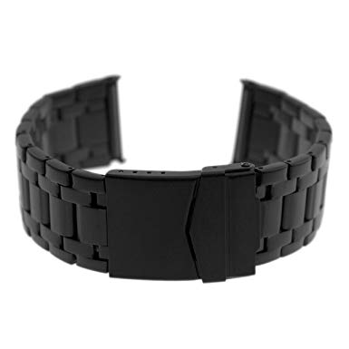 Black Steel Bracelet Band for Evo Seal 23mm Luminox Watches