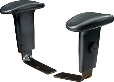 Office Star Replacement Adjustable Arms with Soft Pads, Pack of 2 Arms, Fits 2902 and 98341 Chairs, Black