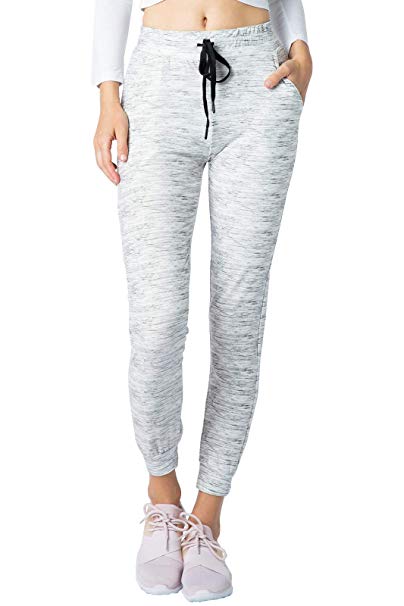 ALWAYS Women Drawstrings Jogger Sweatpants - Super Light Skinny Fit Premium Soft Stretch Pockets Pants