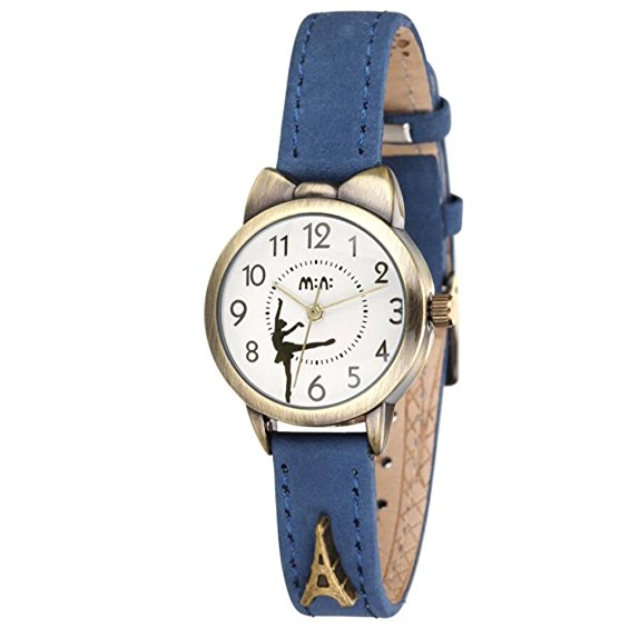 Soft Leather Strap Girl's Students Quartz Wrist Watches for Female Cute Bowknot Case