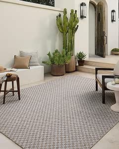 Loloi Amber Lewis Topanga Collection TOP-02 Natural/Silver 2'-3" x 3'-9" Indoor/Outdoor Area Rug