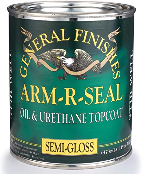 General Finishes Arm R Seal Top Coat, Semi-Gloss, Pint