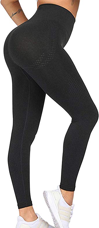 Jenbou Seamless Leggings for Women Workout Yoga Pants Butt Lifting High Waisted Tummy Control Compression Tights