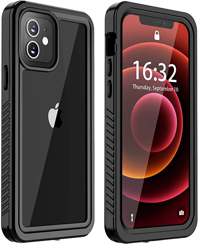 Nineasy for iPhone 12 Mini Case, iPhone 12 Mini Waterproof Case, with Built-in Screen Protector, Waterproof Shockproof for iPhone 12 Mini 5G 5.4 Inch
