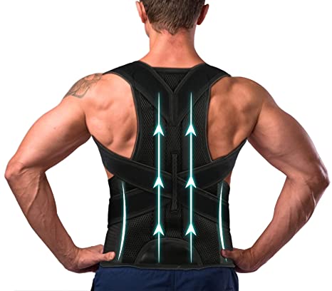 Posture Corrector For Men and Women - Upper Back Brace Posture Corrector Full Back Support - Back Straightener Corrector - Lower Back Belt Improve and Neck, Shoulder Pain Relieve,XX-Large(42-48 Inches)