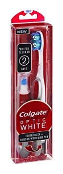 Colgate Optic White Toothbrush   Built-In Whitening Pen Med