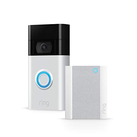 Ring Video Doorbell   Ring Chime by Amazon | 1080p HD video, Advanced Motion Detection, and easy installation (2nd Gen) | With 30-day free trial of Ring Protect Plan